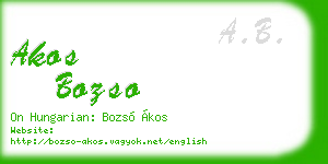 akos bozso business card