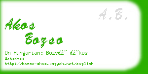 akos bozso business card